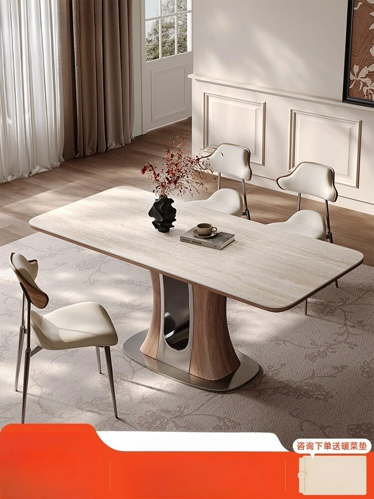 Slate dining table household small apartment living room modern simple antique travertine new rectangular solid wood dining tabl
Slate dining table household small apartment living room modern simple antique travertine new rectangular solid wood dining tabl