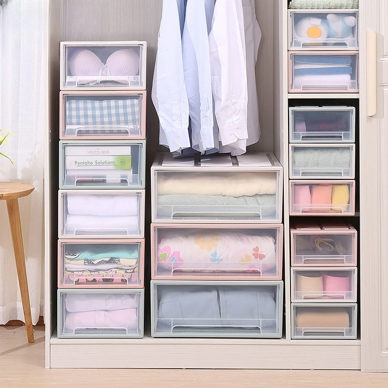 Large Capacity Drawer Clothes Storage Box Plastic Stackable Organizer Transparent Cabinet Quilt Boxes Cabinet Closet Organizer
Large Capacity Drawer Clothes Storage Box Plastic Stackable Organizer Transparent Cabinet Quilt Boxes Cabinet Closet Organizer