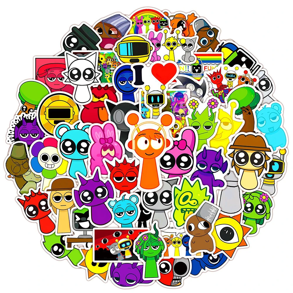 10/30/60pcs Cartoon Incredibox Sprunki Stickers Cool Game Decals Skateboard Phone Notebook Waterproof Graffiti Sticker Kids Toy
10/30/60pcs Cartoon Incredibox Sprunki Stickers Cool Game Decals Skateboard Phone Notebook Waterproof Graffiti Sticker Kids Toy