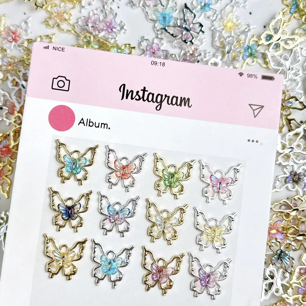 30PCS Translucent Gradient Butterfly Resin Nail Charms Hollowed Aloy Butterfly Nail Art Decorations DIY Necklace Pendant Nails
30PCS Translucent Gradient Butterfly Resin Nail Charms Hollowed Aloy Butterfly Nail Art Decorations DIY Necklace Pendant Nails