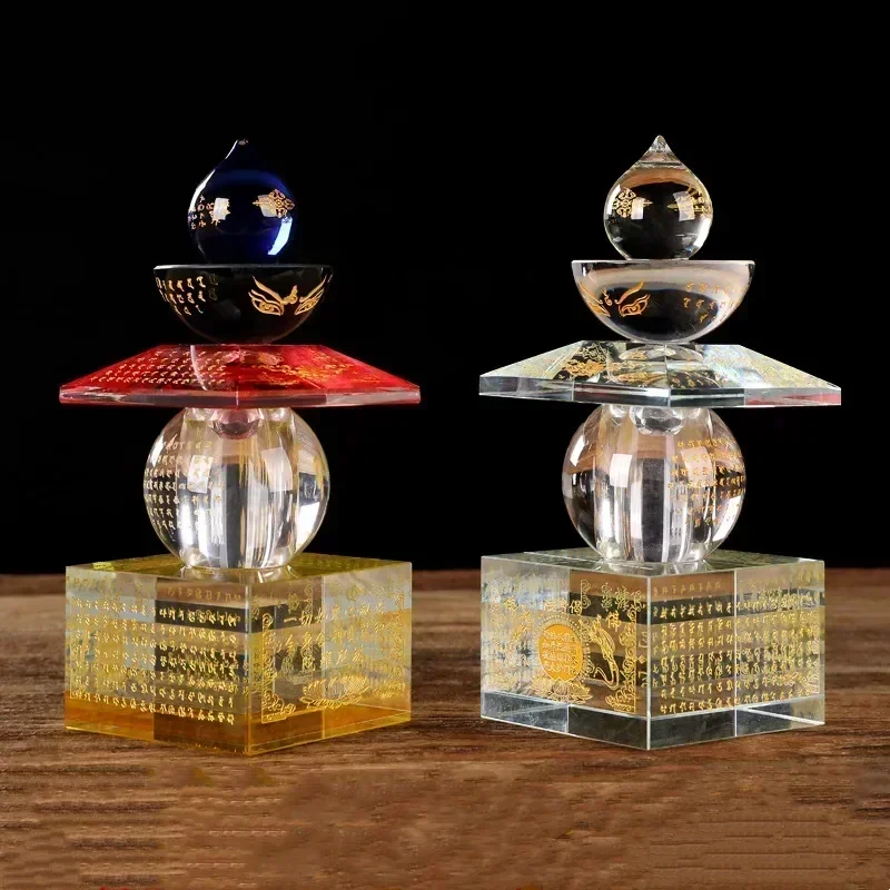 Home furnishings Crystal relics tower Home Offering Colorful Treasure Box Seal Dharani Bodhi Pagoda Five Wheel Pagoda Feng Shui
Home furnishings Crystal relics tower Home Offering Colorful Treasure Box Seal Dharani Bodhi Pagoda Five Wheel Pagoda Feng Shui