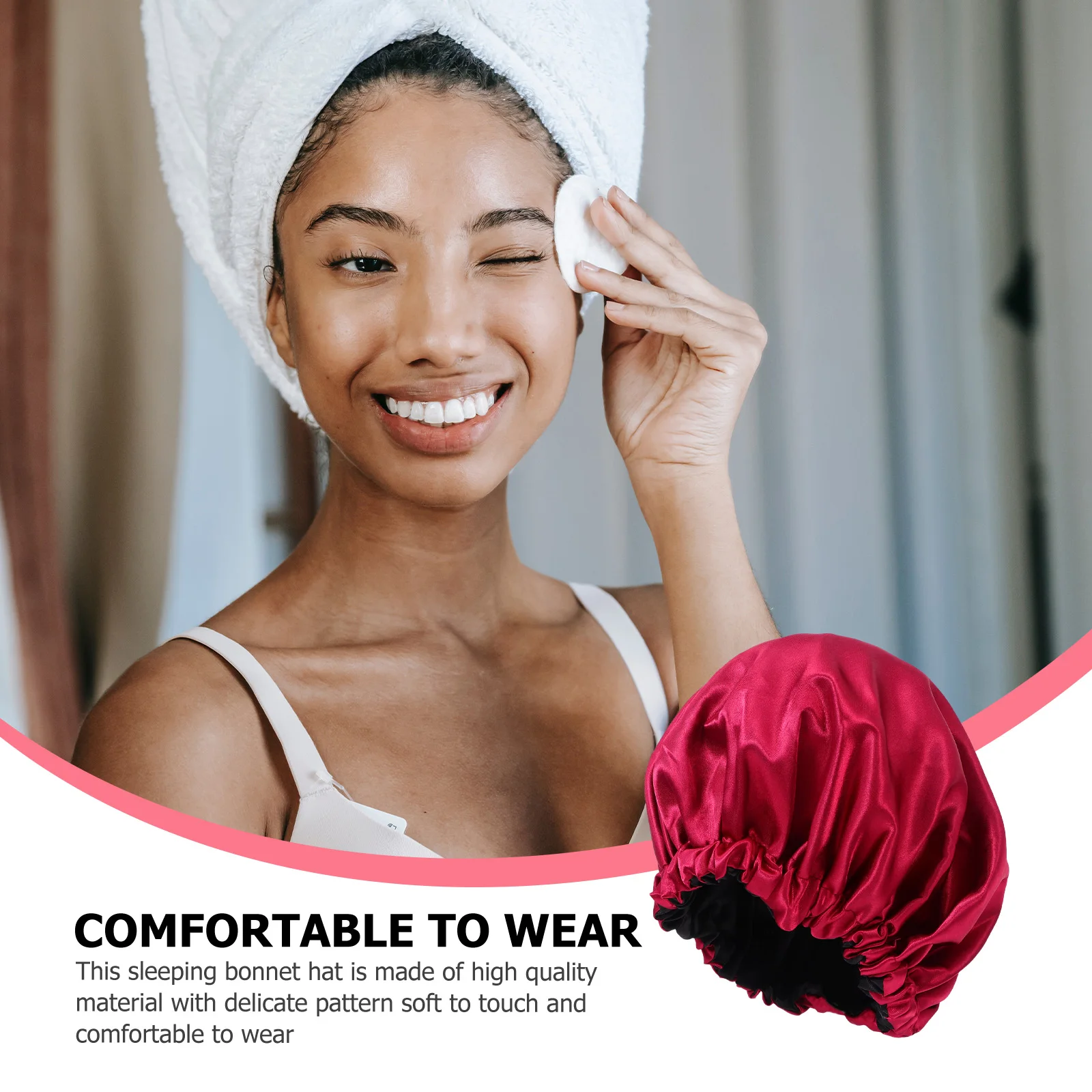 Elastic Hair Care Cap Comfortable Sleep Night Hat Satin Bonnet for Long Short Hair Anti Frizz Soft Silk Cap Bonnet Maternal
Elastic Hair Care Cap Comfortable Sleep Night Hat Satin Bonnet for Long Short Hair Anti Frizz Soft Silk Cap Bonnet Maternal