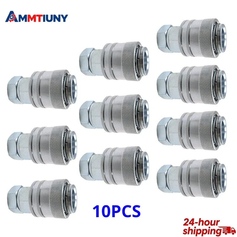 10PCS G3/8 Hydraulic Pressure Test Coupling For CAT John Deere, Bobcat, Case, New Holland Hydraulic Quick Connector Test Parts
10PCS G3/8 Hydraulic Pressure Test Coupling For CAT John Deere, Bobcat, Case, New Holland Hydraulic Quick Connector Test Parts