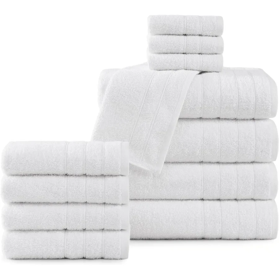 100 Cotton Luxury Bathroom Towel Set for Family Use 12 Pieces Including 4 Large Bath Towels 4 Washcloths 4 Hand Towels Super So
100 Cotton Luxury Bathroom Towel Set for Family Use 12 Pieces Including 4 Large Bath Towels 4 Washcloths 4 Hand Towels Super So