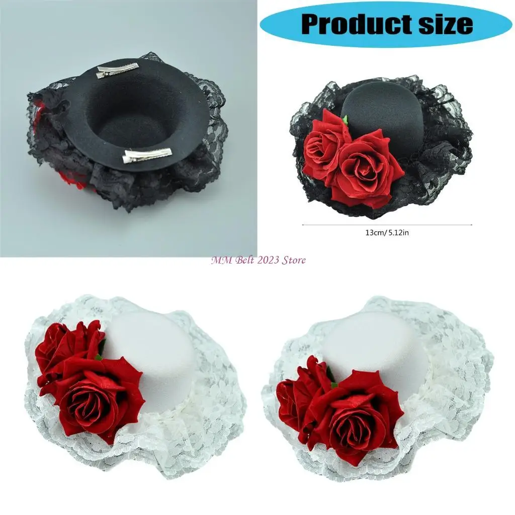 49ME Rose Flower Top Hat Headwear Stylish Fascinator Hat Decoration Charm For Women
49ME Rose Flower Top Hat Headwear Stylish Fascinator Hat Decoration Charm For Women