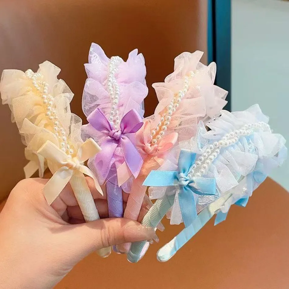 Children Mesh Pearl Beaded Bow Mesh Headband Girls Princess Headdress Fairy Hair Headband Toddler Kids Party Photo Headwear HP01
Children Mesh Pearl Beaded Bow Mesh Headband Girls Princess Headdress Fairy Hair Headband Toddler Kids Party Photo Headwear HP01