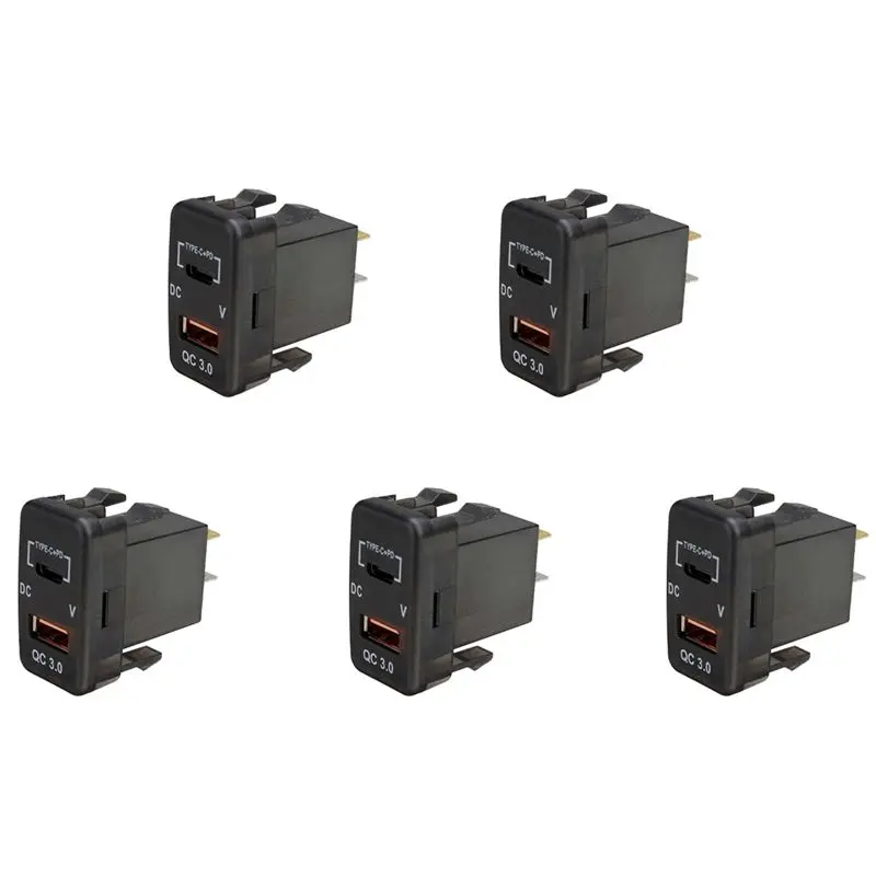 Оригинальный автомобильный адаптер 5X Type-C+PD QC3.0 с двумя USB-портами и вольтметром для Landcruiser Prado FJ Cruiser Hiace RAV4
Оригинальный автомобильный адаптер 5X Type-C+PD QC3.0 с двумя USB-портами и вольтметром для Landcruiser Prado FJ Cruiser Hiace RAV4
