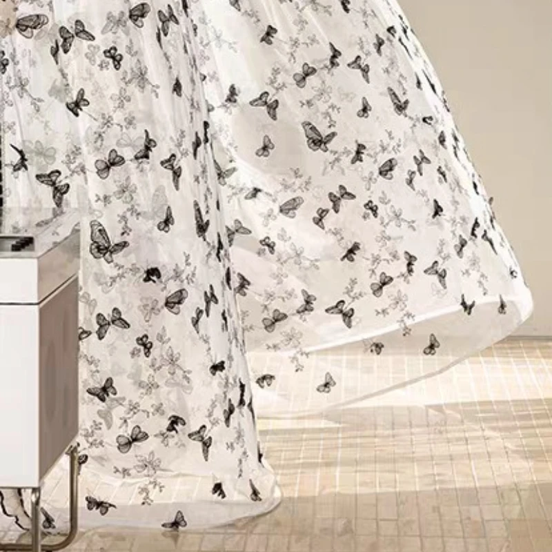 Custom Size Fashion Luxury European Vintage Black Butterfly Romantic Wavy Trim Curtains for Living Room Bedroom Dining Tulle
Custom Size Fashion Luxury European Vintage Black Butterfly Romantic Wavy Trim Curtains for Living Room Bedroom Dining Tulle