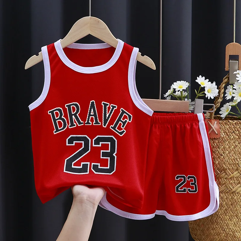 Summer Children's Clothing Boys Basketball Clothes Set Kids Sleeveless Baby Vest Top+Shorts For Toddler Casual Daily Sportswear
Summer Children's Clothing Boys Basketball Clothes Set Kids Sleeveless Baby Vest Top+Shorts For Toddler Casual Daily Sportswear
