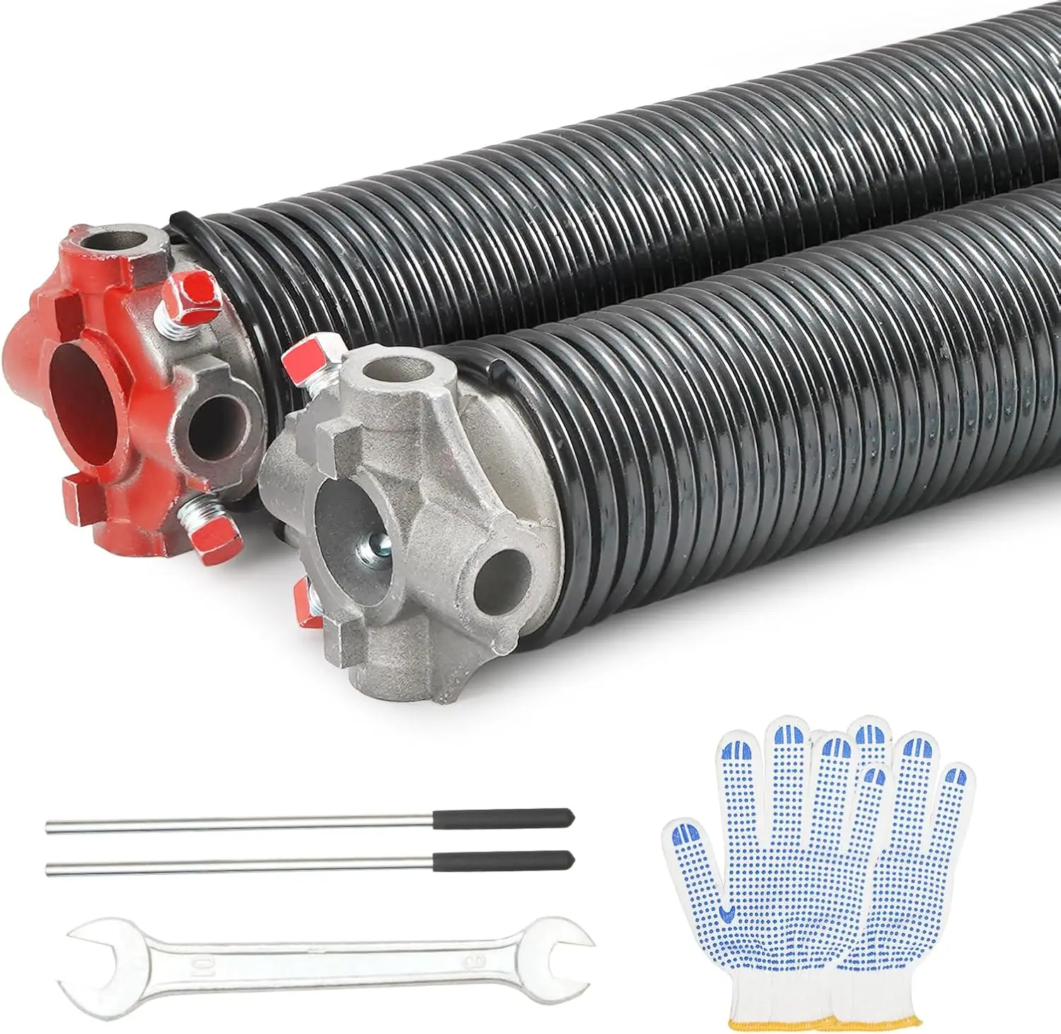 Garage Door Torsion Springs, Pair of 0.218 x 2 x 24inch, Garage Door Springs with Non-Slip Winding Bars, 16000 Cycles
Garage Door Torsion Springs, Pair of 0.218 x 2 x 24inch, Garage Door Springs with Non-Slip Winding Bars, 16000 Cycles