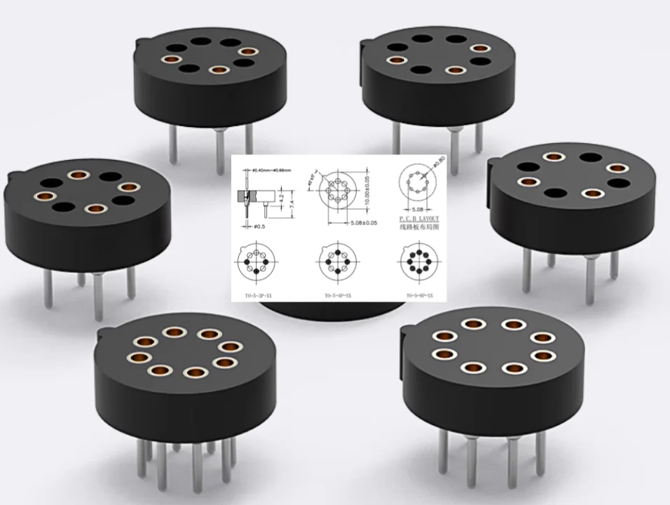 PPS round crystal socket TO-5-5.08 temperature control socket IC socket 3P/4P/8P
PPS round crystal socket TO-5-5.08 temperature control socket IC socket 3P/4P/8P