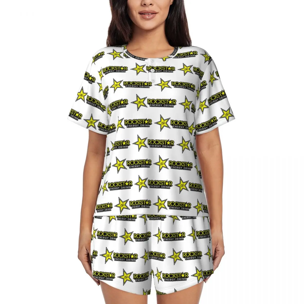 Rockstar Energy Drink Round Neck Short Sleeve Nightgowns for Sleeping Sleepshirts Women Loose Pajama Set Short Pants
Rockstar Energy Drink Round Neck Short Sleeve Nightgowns for Sleeping Sleepshirts Women Loose Pajama Set Short Pants