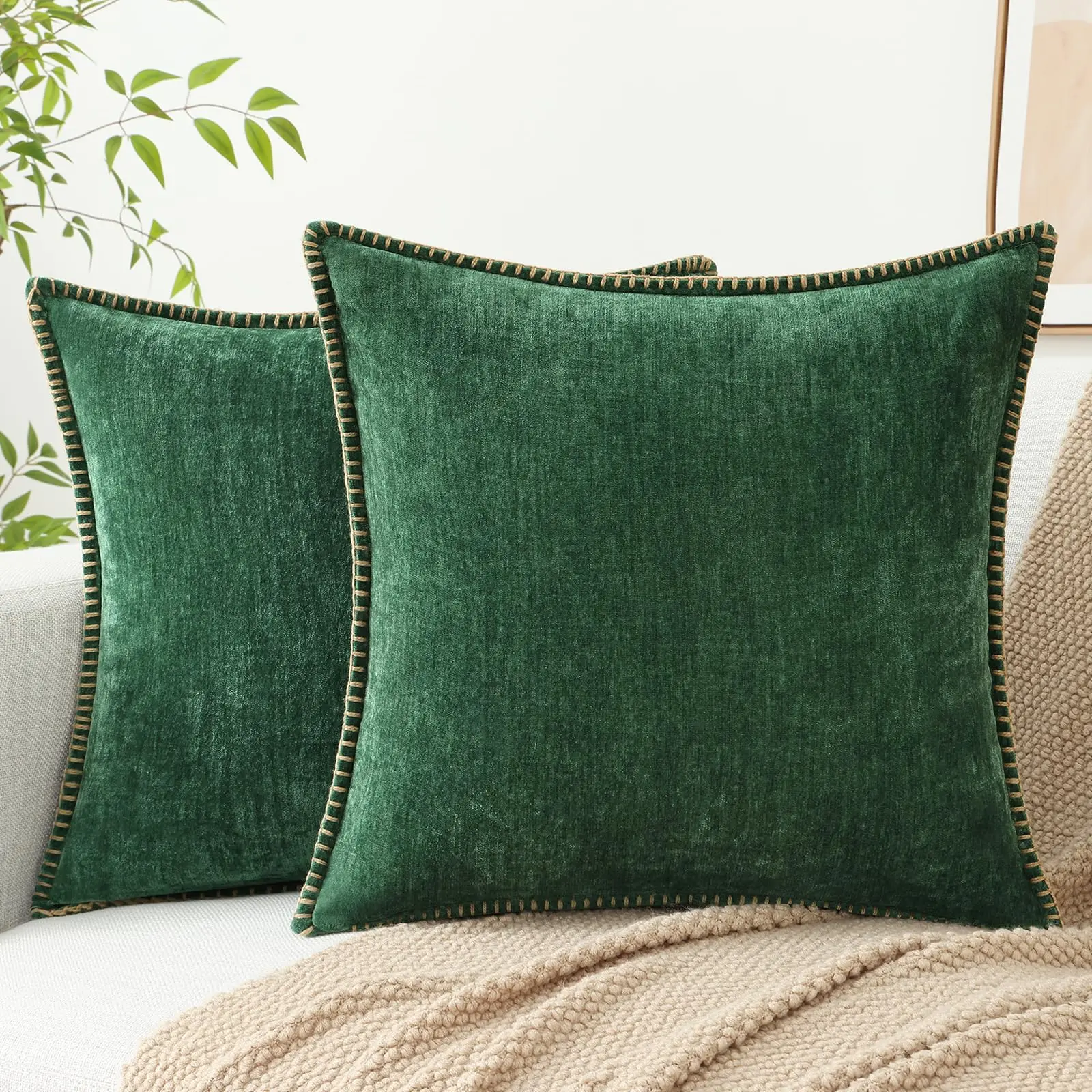 HAPIHAPPY New Chenille Throw Pillow Covers 18x18 Set of 2 Soft Sofa Pillow Covers Luxury Velvet Decorative Pillow Covers Bed
HAPIHAPPY New Chenille Throw Pillow Covers 18x18 Set of 2 Soft Sofa Pillow Covers Luxury Velvet Decorative Pillow Covers Bed