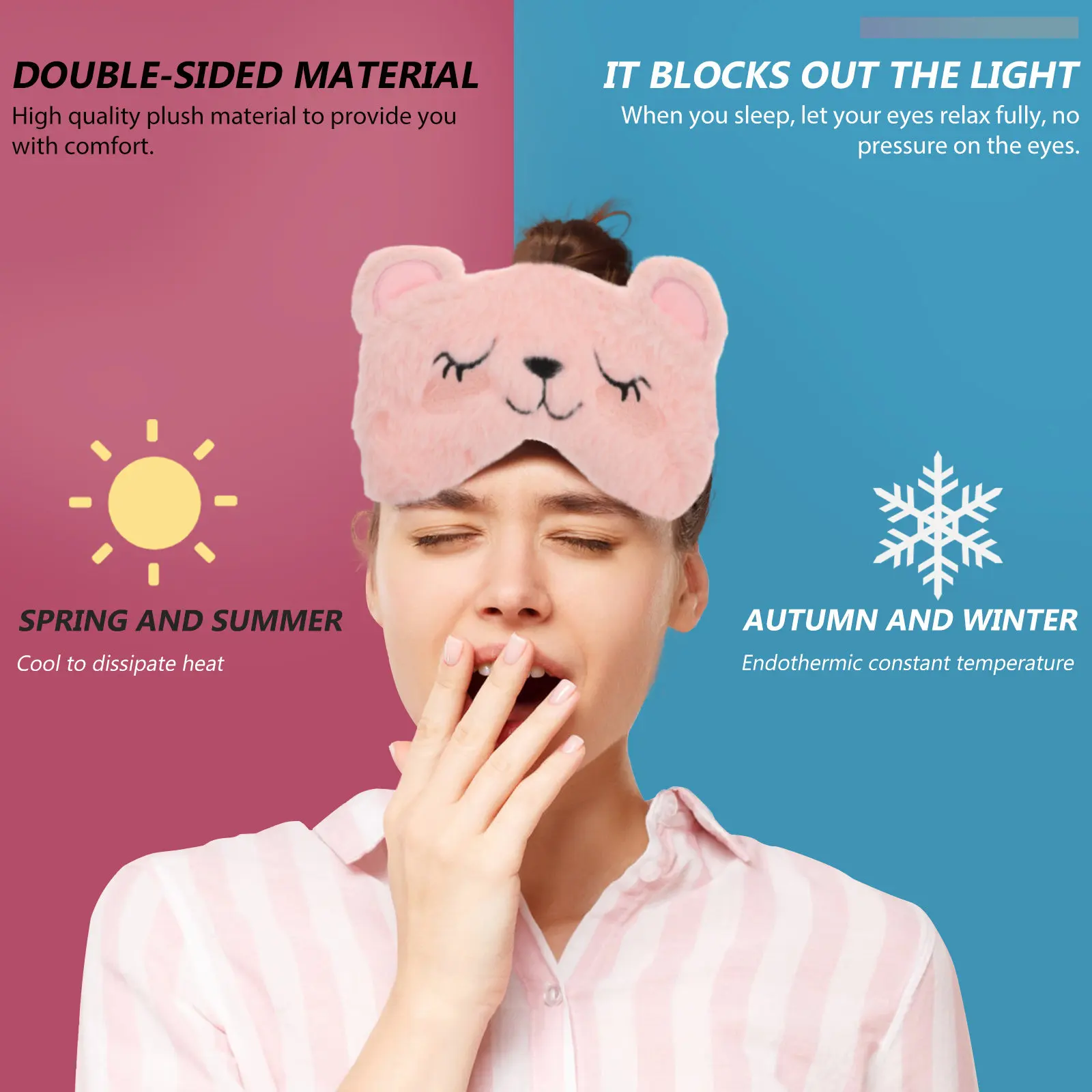 2Pcs Cartoon Sleep Eye Masks Soft Comfortable Elastic Back Suitable for Travel Home Nap Light Blocking Shading Eye Covers
2Pcs Cartoon Sleep Eye Masks Soft Comfortable Elastic Back Suitable for Travel Home Nap Light Blocking Shading Eye Covers