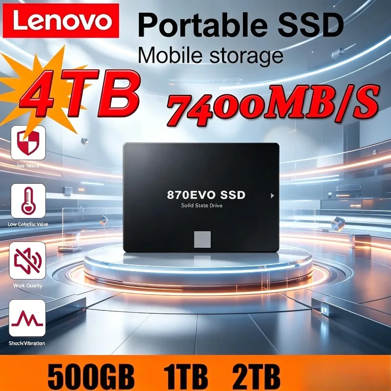 Lenovo 870 EVO Solid State Disk SSD Internal HDD Hard Drive Sata3 2.5 Inch For Laptop Microcomputer Desktop 1TB 2TB 4TB
Lenovo 870 EVO Solid State Disk SSD Internal HDD Hard Drive Sata3 2.5 Inch For Laptop Microcomputer Desktop 1TB 2TB 4TB