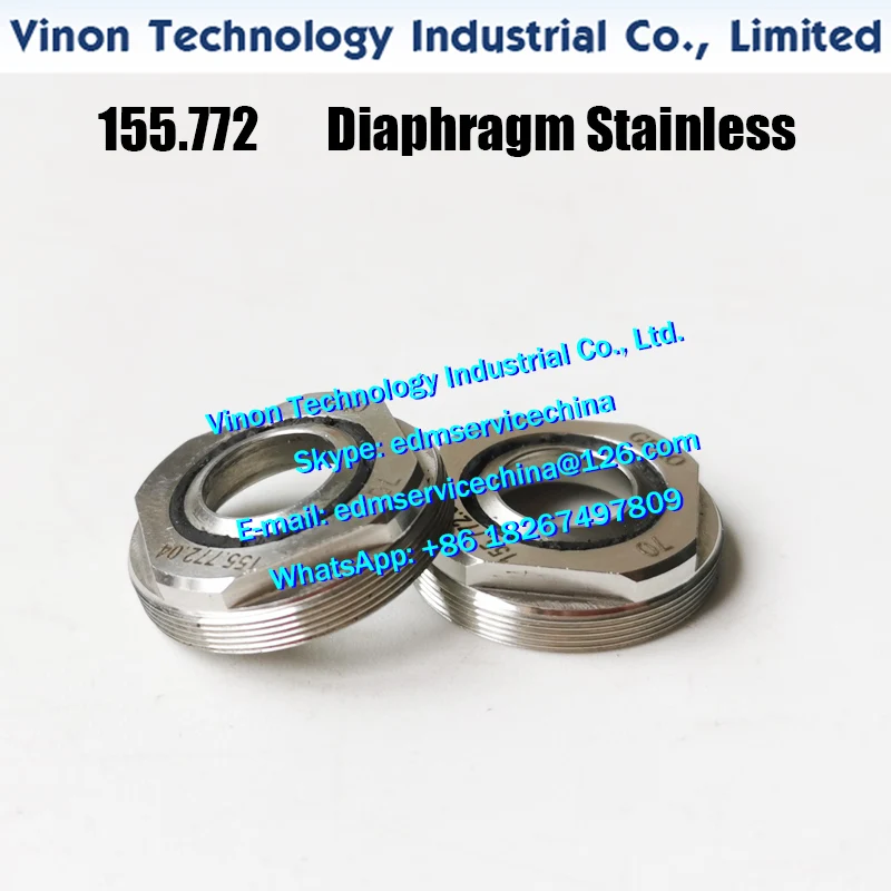 155.772 EDM Diaphragm Stainless Steel for Challenge/Classic/Evolution Wire EDM - 155.772.7, 590155772 Pressure Flushing Bellow
155.772 EDM Diaphragm Stainless Steel for Challenge/Classic/Evolution Wire EDM - 155.772.7, 590155772 Pressure Flushing Bellow