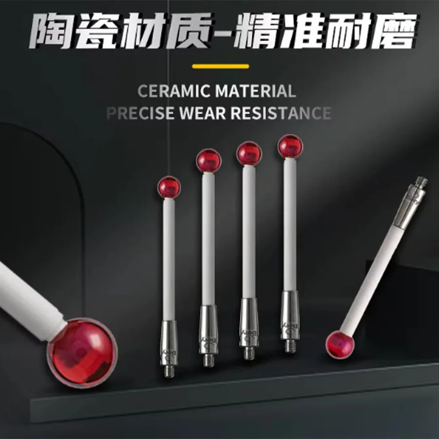 Three coordinate measuring needle, three-dimensional probe M4 ceramic rod, ruby 6mm, Bolong machine tool measuring needle
Three coordinate measuring needle, three-dimensional probe M4 ceramic rod, ruby 6mm, Bolong machine tool measuring needle