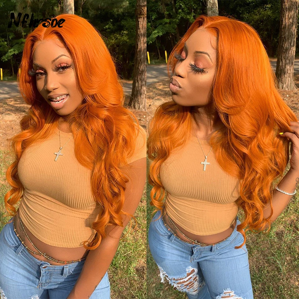 Transparent 13x4 HD Lace Frontal Wigs Dark Orange Body Wave Brazilian Human Hair Wig Colored Long Straight Cosplay For Women
Transparent 13x4 HD Lace Frontal Wigs Dark Orange Body Wave Brazilian Human Hair Wig Colored Long Straight Cosplay For Women