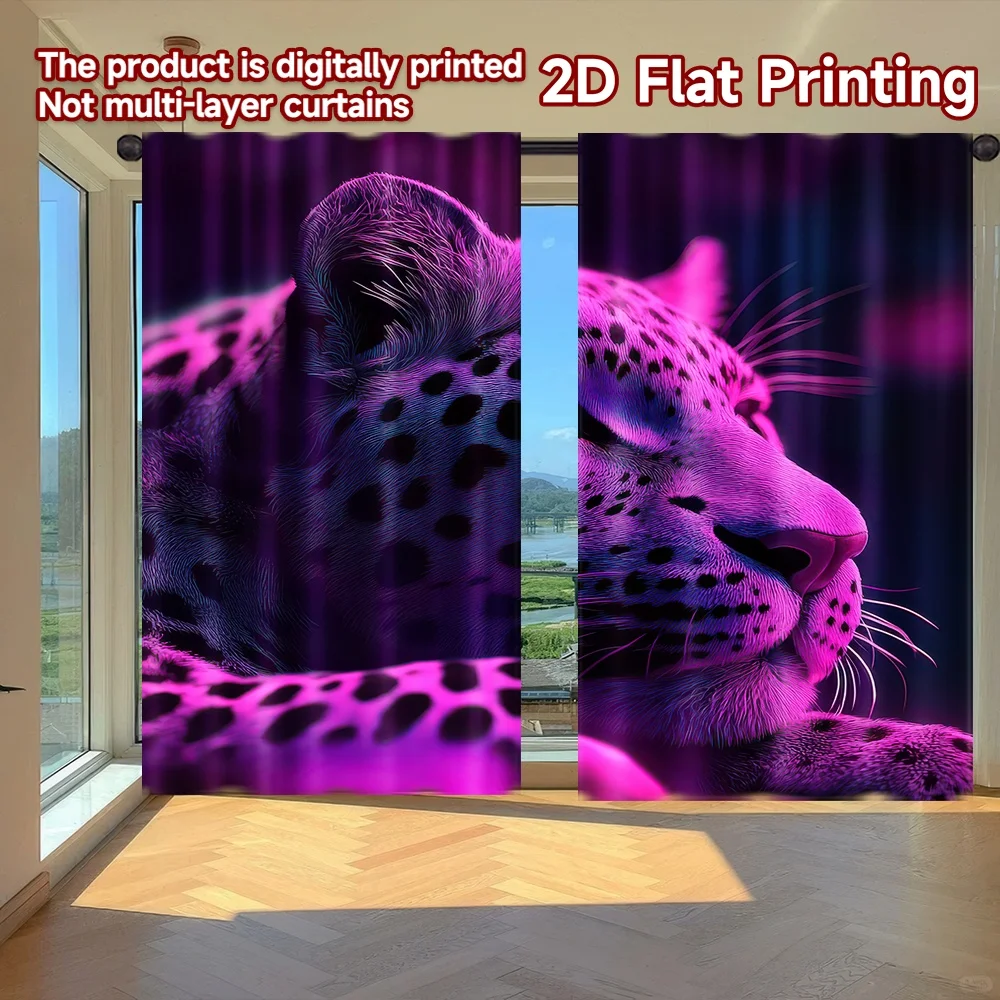 2D flat printing 2pcs Window Treatment Curtains Purple Leopard Close-Up Digital Printed Polyester Drapes Birthday Party for
2D flat printing 2pcs Window Treatment Curtains Purple Leopard Close-Up Digital Printed Polyester Drapes Birthday Party for