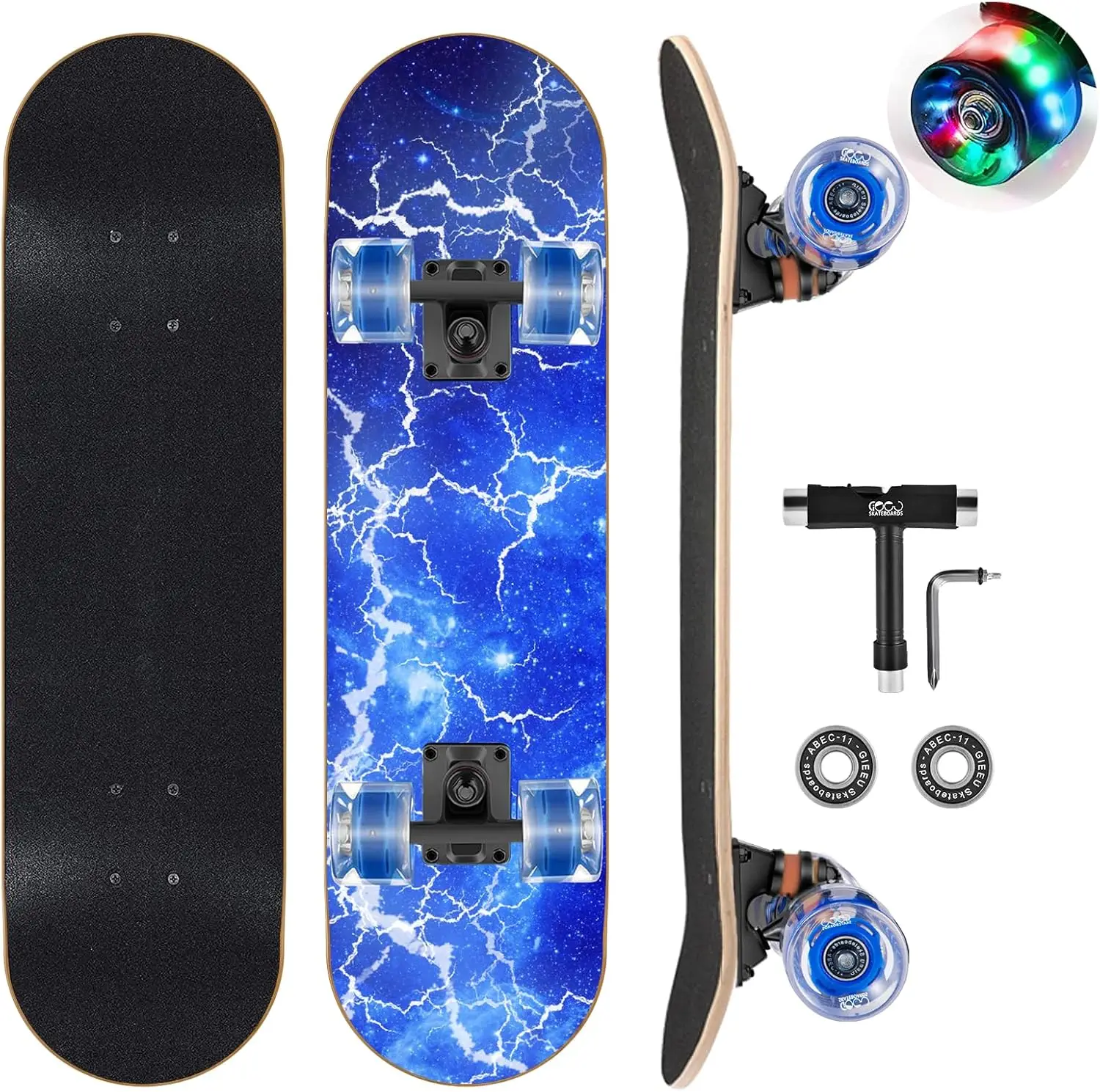 Complete Standard Skateboard 31x8 inch 9 Ply Maple Deck Concave for Beginners Teens Adults
Complete Standard Skateboard 31x8 inch 9 Ply Maple Deck Concave for Beginners Teens Adults