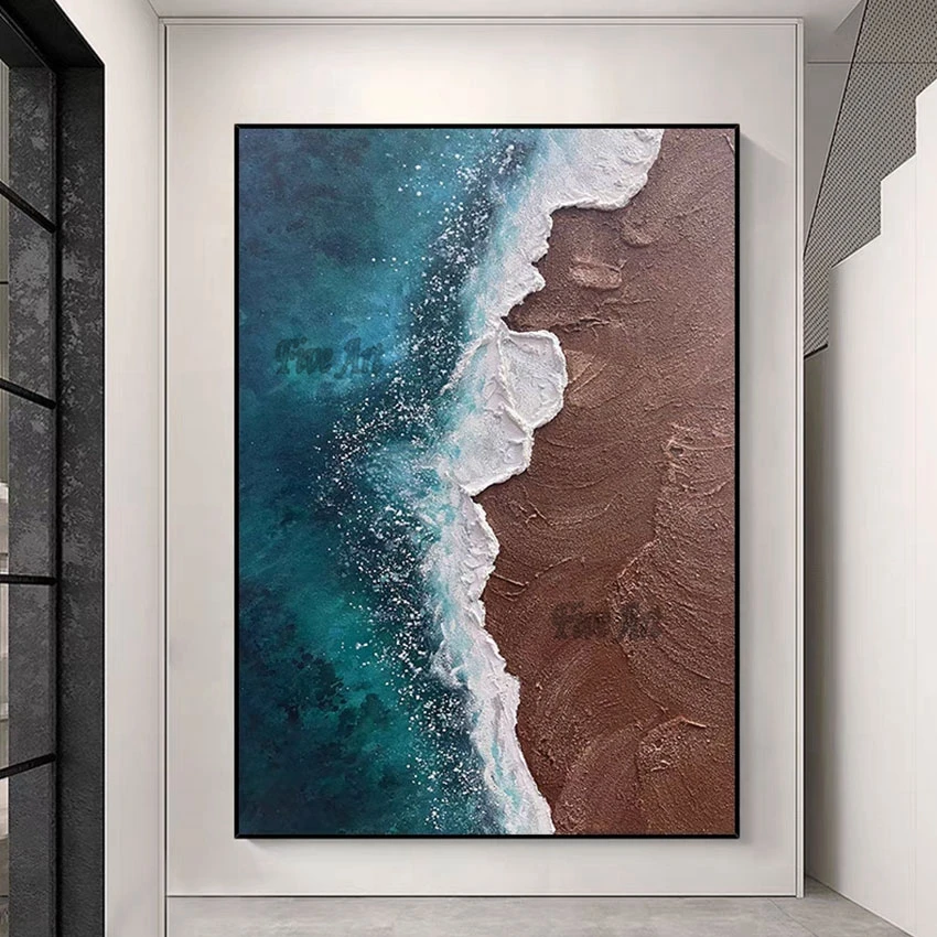 Beach Picture Abstract Acrylic Oil Painting Art Canvas Decorative 3D Ocean Wave Painting Thick Textured Design Artwork Unframed
Beach Picture Abstract Acrylic Oil Painting Art Canvas Decorative 3D Ocean Wave Painting Thick Textured Design Artwork Unframed