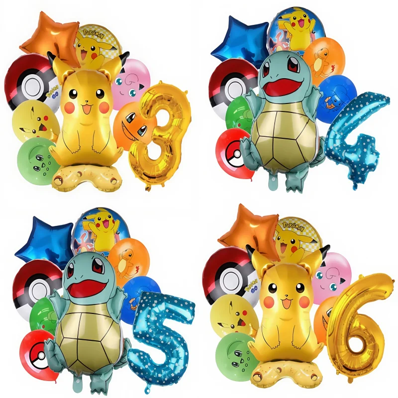 Two Set 9pcs Pikachu figure Birthday Party Decoration Pikachu Theme House Aluminum Film Balloon Set Star Globos Kids Happy Party
Two Set 9pcs Pikachu figure Birthday Party Decoration Pikachu Theme House Aluminum Film Balloon Set Star Globos Kids Happy Party