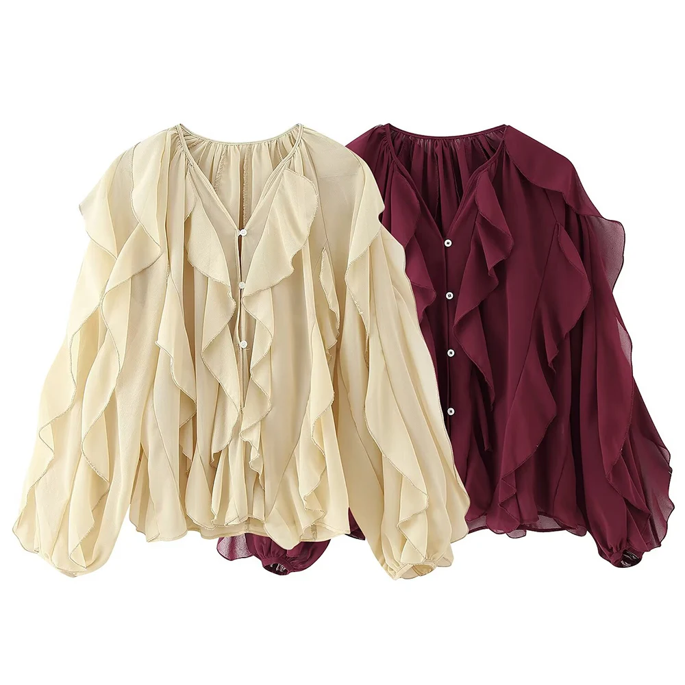 2025 new women's fashion European and American style layered decoration V-neck long sleeved shirt top
2025 new women's fashion European and American style layered decoration V-neck long sleeved shirt top