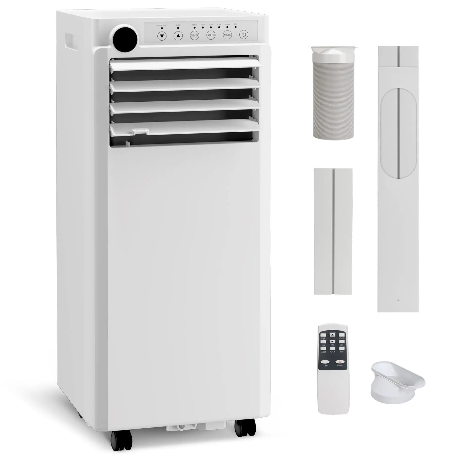 Portable Air Conditioner 10,000 BTU, 3-in-1 AC Unit with Cooling, Fan & Dehumidifier, Covers Up to 450 Sq.Ft, Quiet Sleep Mode, Remote Control, 24H Timer, Window Kit Included for Bedroom, Office, Dorm
Portable Air Conditioner 10,000 BTU, 3-in-1 AC Unit with Cooling, Fan & Dehumidifier, Covers Up to 450 Sq.Ft, Quiet Sleep Mode, Remote Control, 24H Timer, Window Kit Included for Bedroom, Office, Dorm