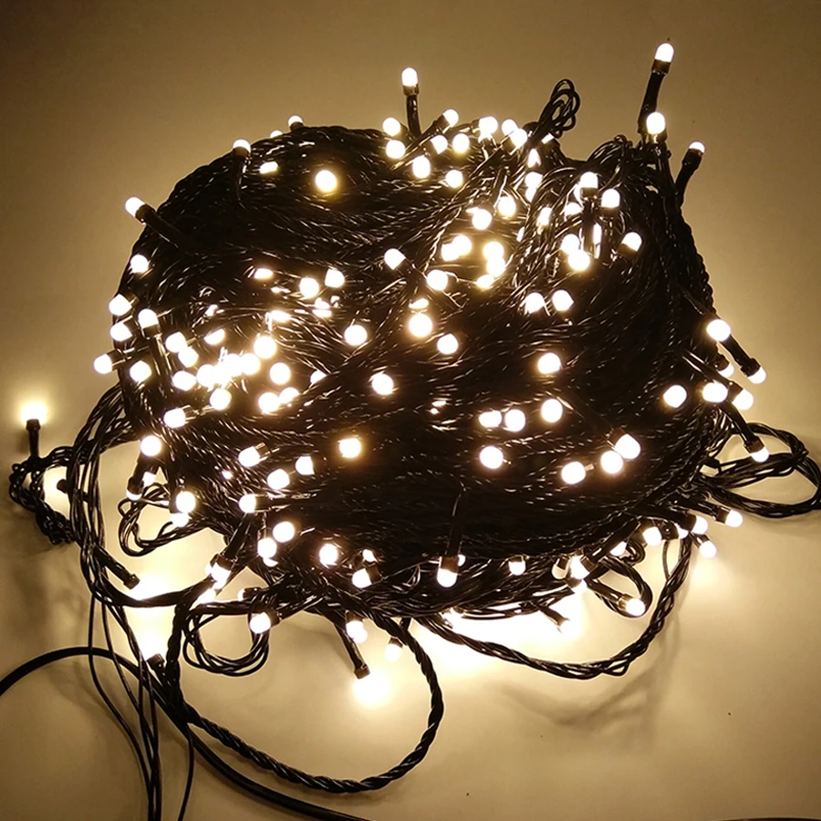 Outdoor Christmas String Light 100M 500 LED Fairy Light Black Cable Holiday Event Garland Light For Patio Garden Decor
Outdoor Christmas String Light 100M 500 LED Fairy Light Black Cable Holiday Event Garland Light For Patio Garden Decor