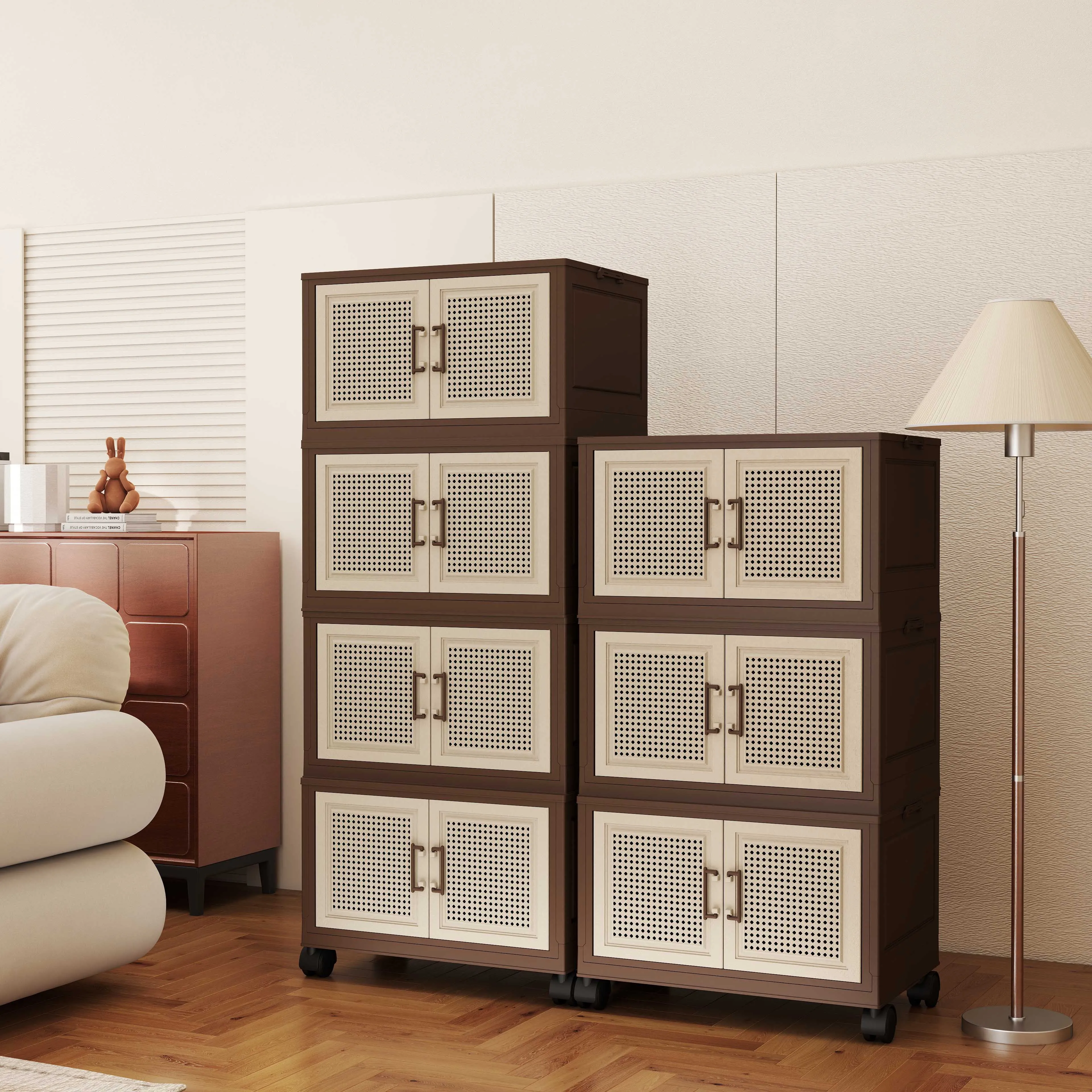 For 55cm Portable Folding Wardrobe, Large Capacity Plastic Storage Cabinet with Lockable Wheels, Space-Efficient Home Organizer
For 55cm Portable Folding Wardrobe, Large Capacity Plastic Storage Cabinet with Lockable Wheels, Space-Efficient Home Organizer