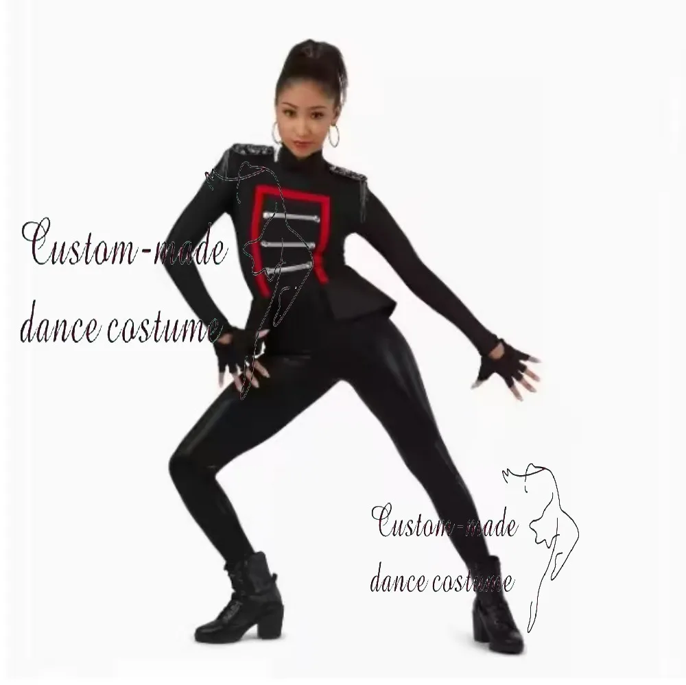 Girls' dance costume with long sleeves for tap dance and modern performances, suitable for jazz tap dance.
Girls' dance costume with long sleeves for tap dance and modern performances, suitable for jazz tap dance.