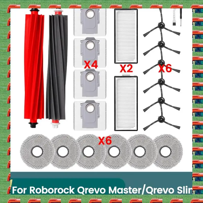 ABMO Accessories Kit For Roborock Qrevo Master/Slim Robot Vacuum Cleaner Parts Main Side Brush HEPA Filters Mop Pad Dust Bags
ABMO Accessories Kit For Roborock Qrevo Master/Slim Robot Vacuum Cleaner Parts Main Side Brush HEPA Filters Mop Pad Dust Bags