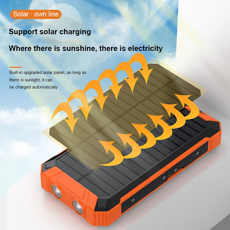 FLOVEME Wireless Anti-fall 20000mAh Solar Power Bank Portable Outdoor Mobile Power Solar Panel With Strong Flashlight Power Bank
FLOVEME Wireless Anti-fall 20000mAh Solar Power Bank Portable Outdoor Mobile Power Solar Panel With Strong Flashlight Power Bank