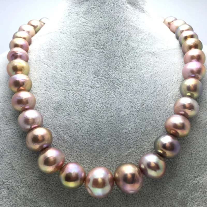 17"13-14mm Genuine Gold Pink Purple Lavender Round Pearl Pendant Necklace Women Jewelry Wedding Party Gift 925 Sterling Silver 2
17"13-14mm Genuine Gold Pink Purple Lavender Round Pearl Pendant Necklace Women Jewelry Wedding Party Gift 925 Sterling Silver 2