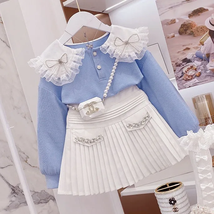 Girls' Spring Dress 2024 New Internet Popular Clothing Children's Girl Baby Shirt Fashionable Two Piece Set
Girls' Spring Dress 2024 New Internet Popular Clothing Children's Girl Baby Shirt Fashionable Two Piece Set