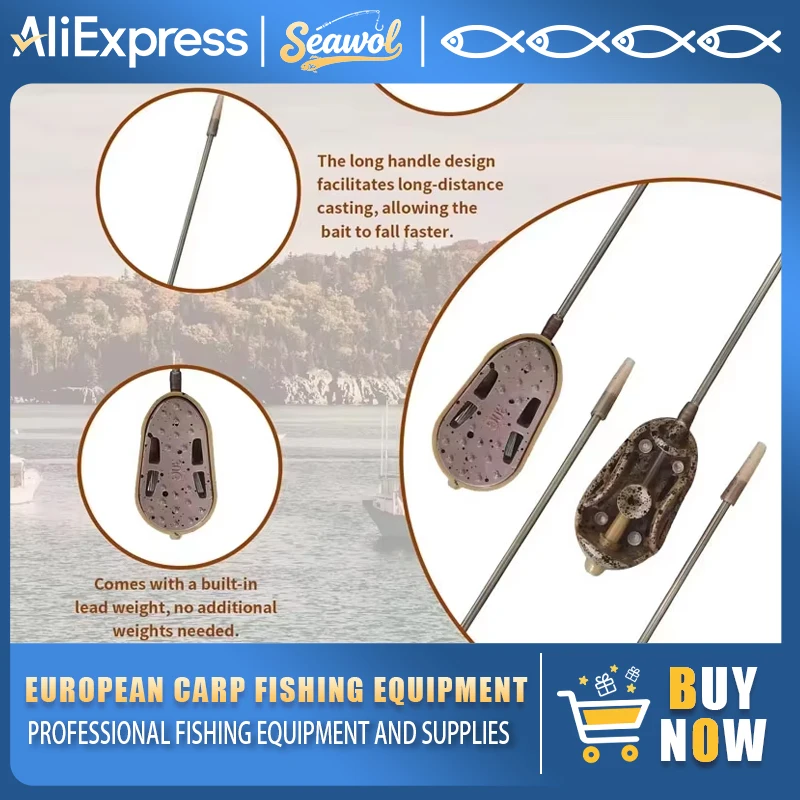 5PCS Carp Fishing Method Feeders, Quick Change Anti Tangle Feeders for Long Distance Casting
5PCS Carp Fishing Method Feeders, Quick Change Anti Tangle Feeders for Long Distance Casting