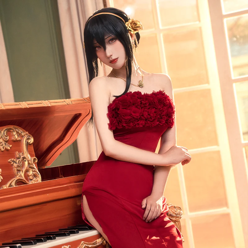 Anime Foger Family Yor Cosplay Red Evening dress Elegant pretty cosplay costume In Stock
Anime Foger Family Yor Cosplay Red Evening dress Elegant pretty cosplay costume In Stock