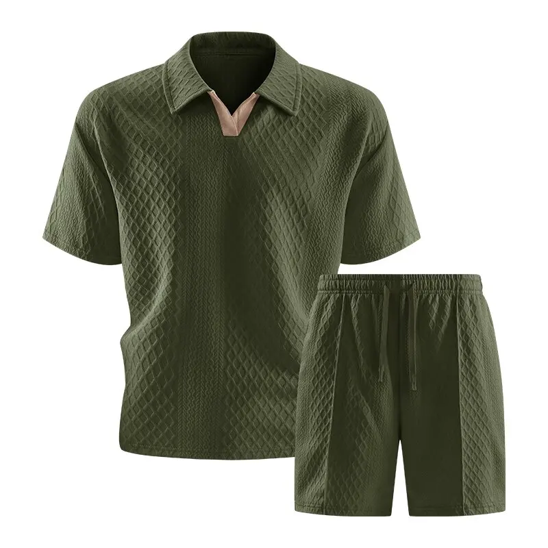 New Summer Fashion Trendy Outdoor Sports Short Sleeve Polo Shirt Set Men's Casual Loose Plus Size High Quality Two-Piece Set
New Summer Fashion Trendy Outdoor Sports Short Sleeve Polo Shirt Set Men's Casual Loose Plus Size High Quality Two-Piece Set
