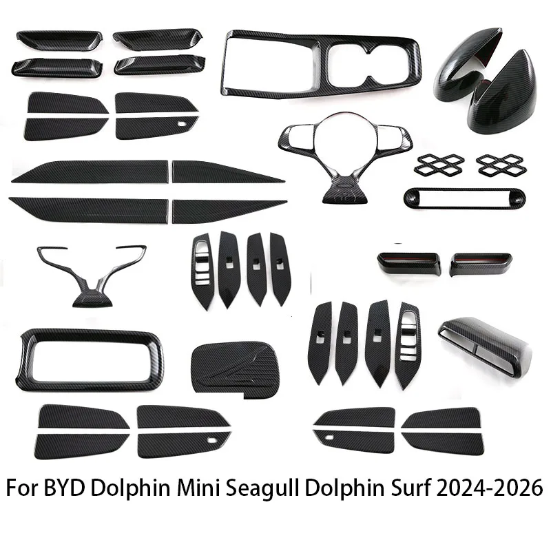 For BYD Dolphin Mini Seagull Dolphin Surf 2024-2026 Carbon Fiber Gear Shift Panel Center Console Cover Trim Frame Accessories
For BYD Dolphin Mini Seagull Dolphin Surf 2024-2026 Carbon Fiber Gear Shift Panel Center Console Cover Trim Frame Accessories