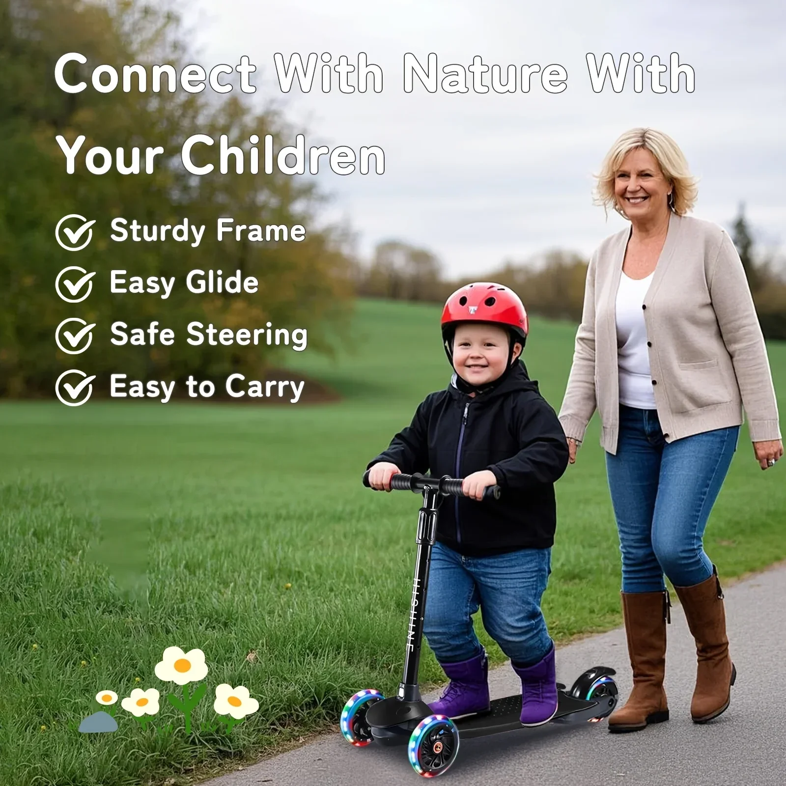 KEEHOME 2pcs Scooter for Kids 3 Wheels Scooter Kids Scooter, Adjustable Height Lean to Steer, Light Up Wheels, Extra-Wide Deck, Toddlers Girls & Boys Learn to Steer, Easy to Learn, Great Gift for Children's Day, The Wheels Glow By Magnetic Physical Force.
KEEHOME 2pcs Scooter for Kids 3 Wheels Scooter Kids Scooter, Adjustable Height Lean to Steer, Light Up Wheels, Extra-Wide Deck, Toddlers Girls & Boys Learn to Steer, Easy to Learn, Great Gift for Children's Day, The Wheels Glow By Magnetic Physical Force.