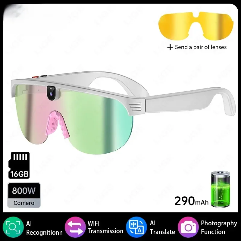 Men's Cycling Sports AI Smart Sunglasses, Built-In Camera Video Recording, Real-Time Translation, Bluetooth Hands-Free Calling
Men's Cycling Sports AI Smart Sunglasses, Built-In Camera Video Recording, Real-Time Translation, Bluetooth Hands-Free Calling