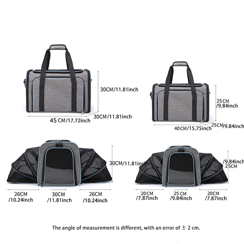 Foldable Pet Carrier Bag Small Dog Cat Mesh Breathable Handheld Travel Bag with Expansion Compartment for Charter Carrying
Foldable Pet Carrier Bag Small Dog Cat Mesh Breathable Handheld Travel Bag with Expansion Compartment for Charter Carrying