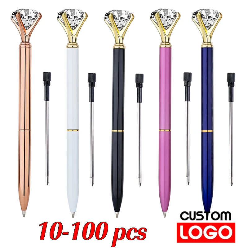 10-100Pcs Big Crystal Diamond Metal Pen Free Customized Laser Engraving Advertising Pen for Wedding Favors & Event Supplies
10-100Pcs Big Crystal Diamond Metal Pen Free Customized Laser Engraving Advertising Pen for Wedding Favors & Event Supplies