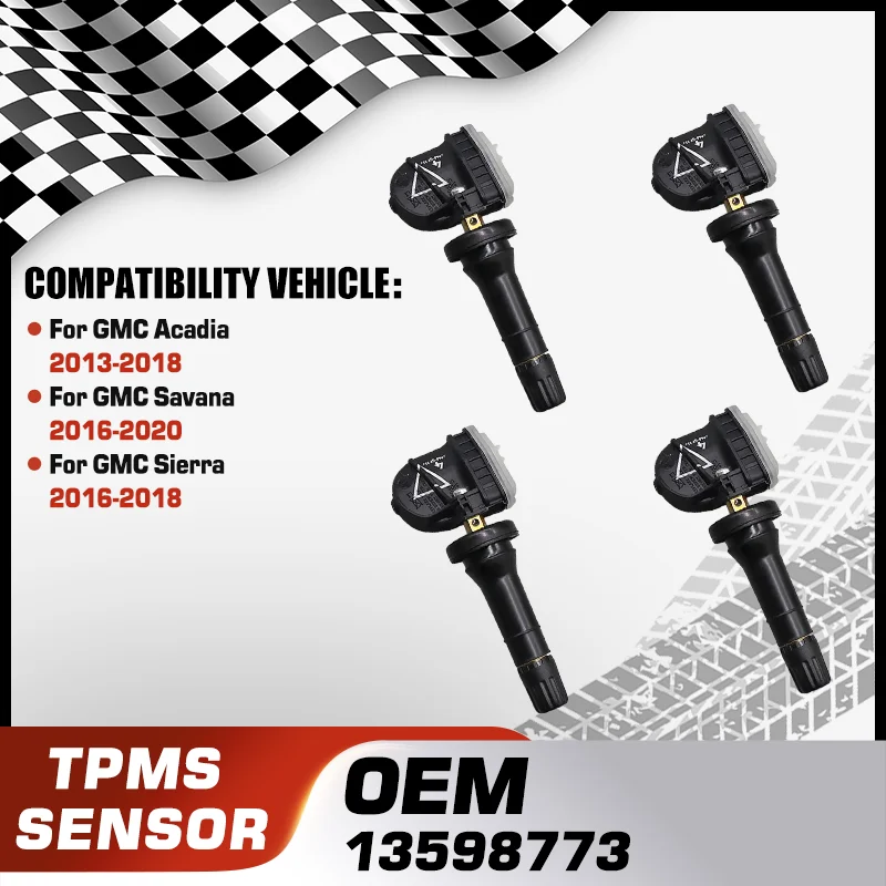 1/4PCS Car TPMS Tire Pressure Monitor Sensor For GMC Acadia 2013-2018GMC Savana 2016-2020 GMC Sierra 2016-2018 13598773 13516165
1/4PCS Car TPMS Tire Pressure Monitor Sensor For GMC Acadia 2013-2018GMC Savana 2016-2020 GMC Sierra 2016-2018 13598773 13516165
