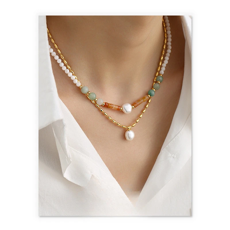 Original designer necklace Natural stone real pearl necklace Niche versatile simple collarbone chain
Original designer necklace Natural stone real pearl necklace Niche versatile simple collarbone chain