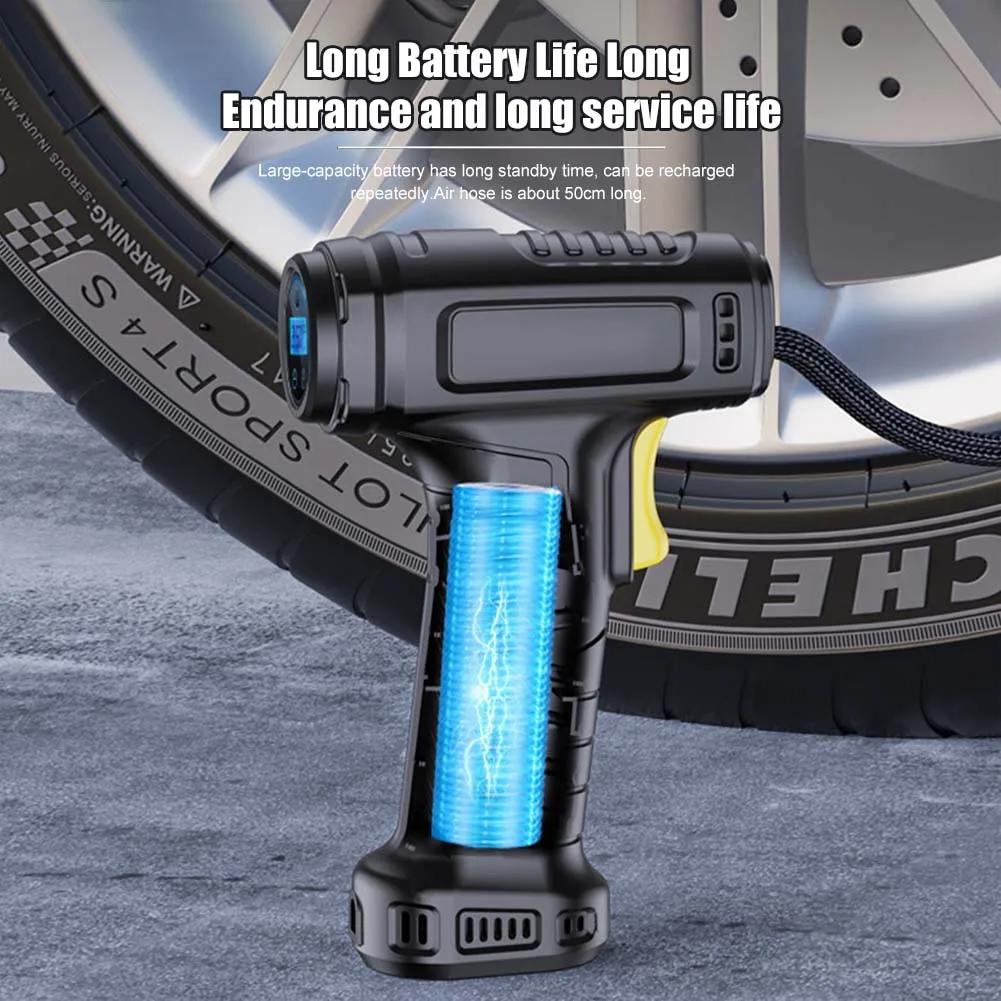 120W Car Tire Inflator Wireless/Wired Portable Car Air Compressor Electric Inflatable Pump With LED For Cars Motorcycles Bikes
120W Car Tire Inflator Wireless/Wired Portable Car Air Compressor Electric Inflatable Pump With LED For Cars Motorcycles Bikes