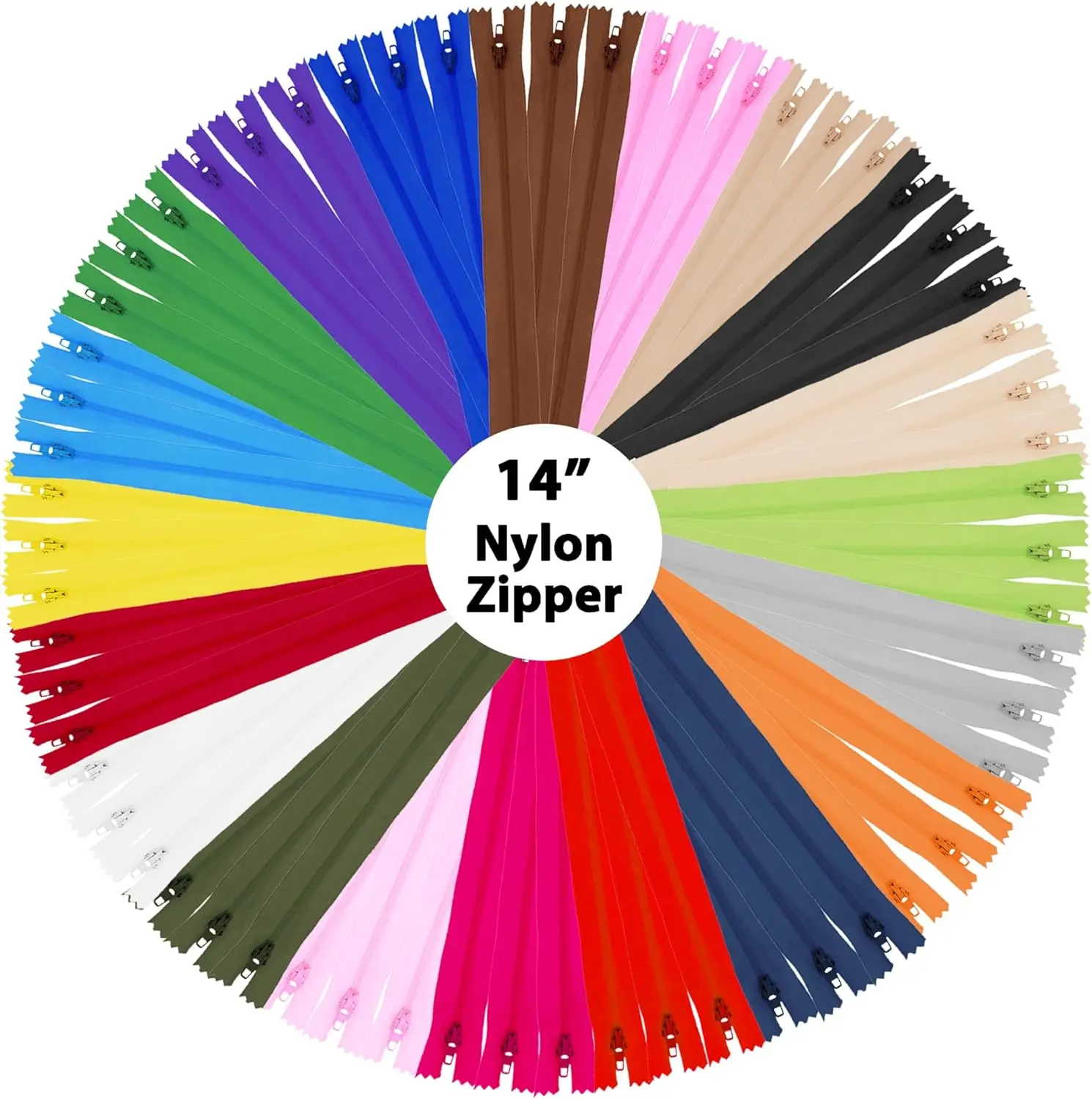80 PCs Nylon Zippers Assorted 14 Inch - Colorful Sewing Supplies for Tailor, Clothing Repair, DIY
80 PCs Nylon Zippers Assorted 14 Inch - Colorful Sewing Supplies for Tailor, Clothing Repair, DIY
