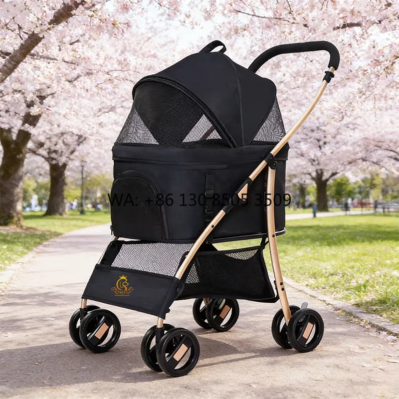 Large Capacity Foldable Pet Stroller with Front/Back Access Storage Basket Cat Stroller for Shopping Travel Outdoor
Large Capacity Foldable Pet Stroller with Front/Back Access Storage Basket Cat Stroller for Shopping Travel Outdoor