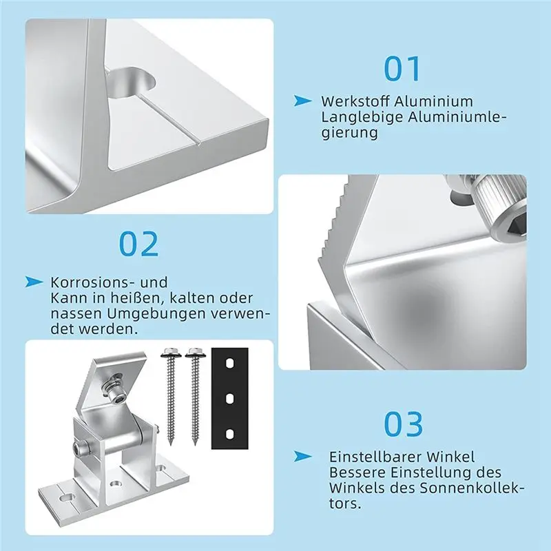 BHBL 4 Pack Solar Panel Holders, Roof Hooks, 10-60° Attachment Solar Module, Adjustable Pv Module Holder for Solar Panel
BHBL 4 Pack Solar Panel Holders, Roof Hooks, 10-60° Attachment Solar Module, Adjustable Pv Module Holder for Solar Panel