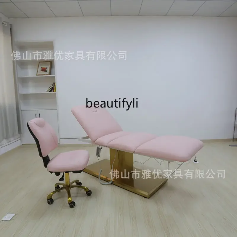 Electric beauty bed can lift and lower chiropractic, bone setting, folding pattern embroidery, face bed Y17
Electric beauty bed can lift and lower chiropractic, bone setting, folding pattern embroidery, face bed Y17
